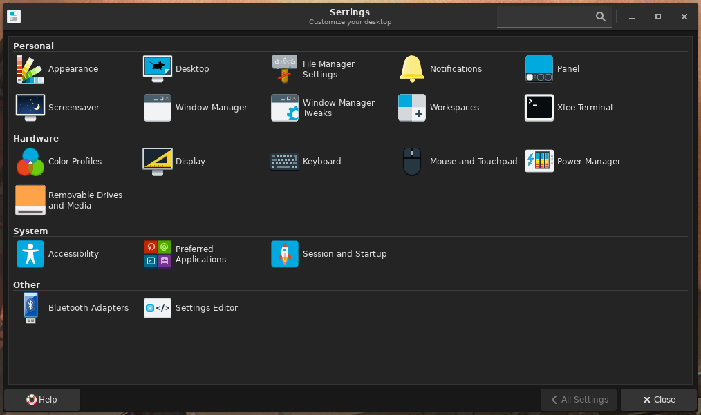 xfce4-setting-manager 4.15